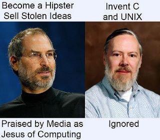 Steve Jobs and Dennis Ritchie
